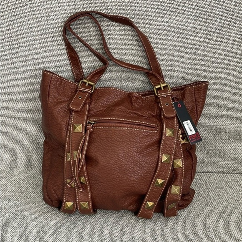 Marc Ecko Brown and Gold Shoulder Bag with Slouch Design